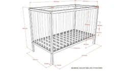 New Babyledikant Dino 60x120 Babybed