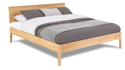 Discount Bed Sky met hoofdbord en poten hout Bedden Op Voorraad|Bedframe