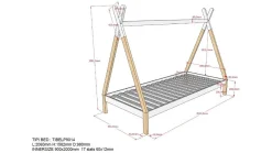 New Bed Tipi verhoogd Bedhuisje|Kinderbed