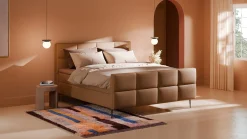 Online Boxspring Crystal - Soft touch Vlakke Boxspring