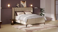 Hot Boxspring Ivory - Linen touch Vlakke Boxspring
