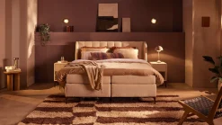 Boxspring Ivory - Soft teddy Vlakke Boxspring