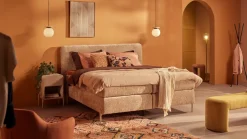 Hot Boxspring Quartz - Velvet motif Boxspring Op Voorraad|Vlakke Boxspring