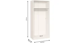 Best Draaideurkast Compact met spiegeldeuren Kledingkast