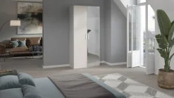 Online Draaideurkast Compact met hout- en spiegeldeuren Kledingkast