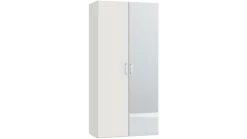 Online Draaideurkast Compact met hout- en spiegeldeuren Kledingkast