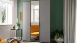 Outlet Draaideurkast Onyx met spiegel Kledingkast