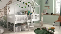 Clearance Halfhoogslaper Dallas als huis Bedhuisje|Kinderbed