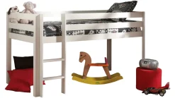 Discount Halfhoogslaper Pino met commode met 4 laden en boekenkast Halfhoogslaper|Kinderbed