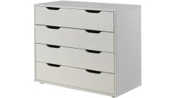 Discount Halfhoogslaper Pino met commode met 4 laden en boekenkast Halfhoogslaper|Kinderbed
