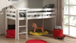 Outlet Halfhoogslaper Pino met commode en bureau Halfhoogslaper|Kinderbed