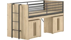 Discount Halfhoogslaper Sam met commode 2 deuren Halfhoogslaper|Kinderbed