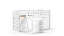 Halfhoogslaper Scott met bureau en 2 commodes Halfhoogslaper|Kinderbed