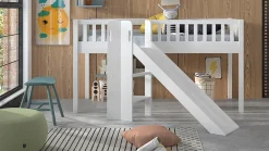 Discount Halfhoogslaper Scott met glijbaan Hoogslaper|Kinderbed