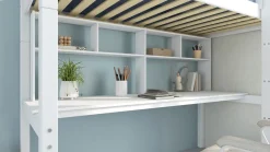 Hoogslaper Kris met bureau en opzet Hoogslaper|Kinderbed
