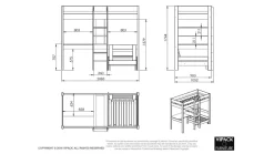 Discount Hoogslaper Pino met slaapbank Hoogslaper|Kinderbed