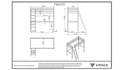 Best Hoogslaper Pino Mezzanine Hoogslaper|Kinderbed
