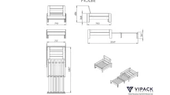 Clearance Hoogslaper Pino mezzanine met boekenkast Hoogslaper|Kinderbed