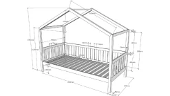 Sale Huisbed Dallas met matras Kajuitbed|Bedhuisje
