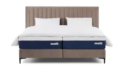 Online Boxspring Velvet stroken met matras Matt Vlakke Boxspring