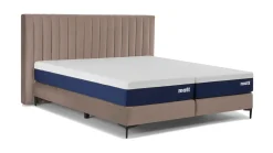 Online Boxspring Velvet stroken met matras Matt Vlakke Boxspring