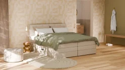 Clearance Opbergboxspring Jade - Linen touch Boxspring Met Opbergruimte