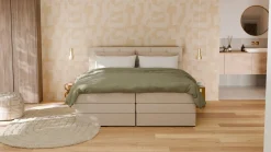 Clearance Opbergboxspring Jade - Linen touch Boxspring Met Opbergruimte