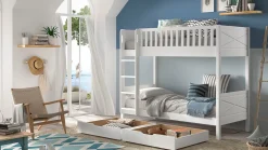 Online Stapelbed Scott met ladenset Stapelbed|Kinderbed