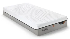Best ® Bed Design met hoofdbord Lines, Ergo smart base, Pro Luxe matrassen, 2 nachttafels en voetenbank Compleet Bed